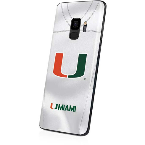 University of Miami White Jersey Galaxy S9 Skin